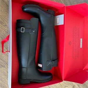 Hunter original refined rain boots size 6